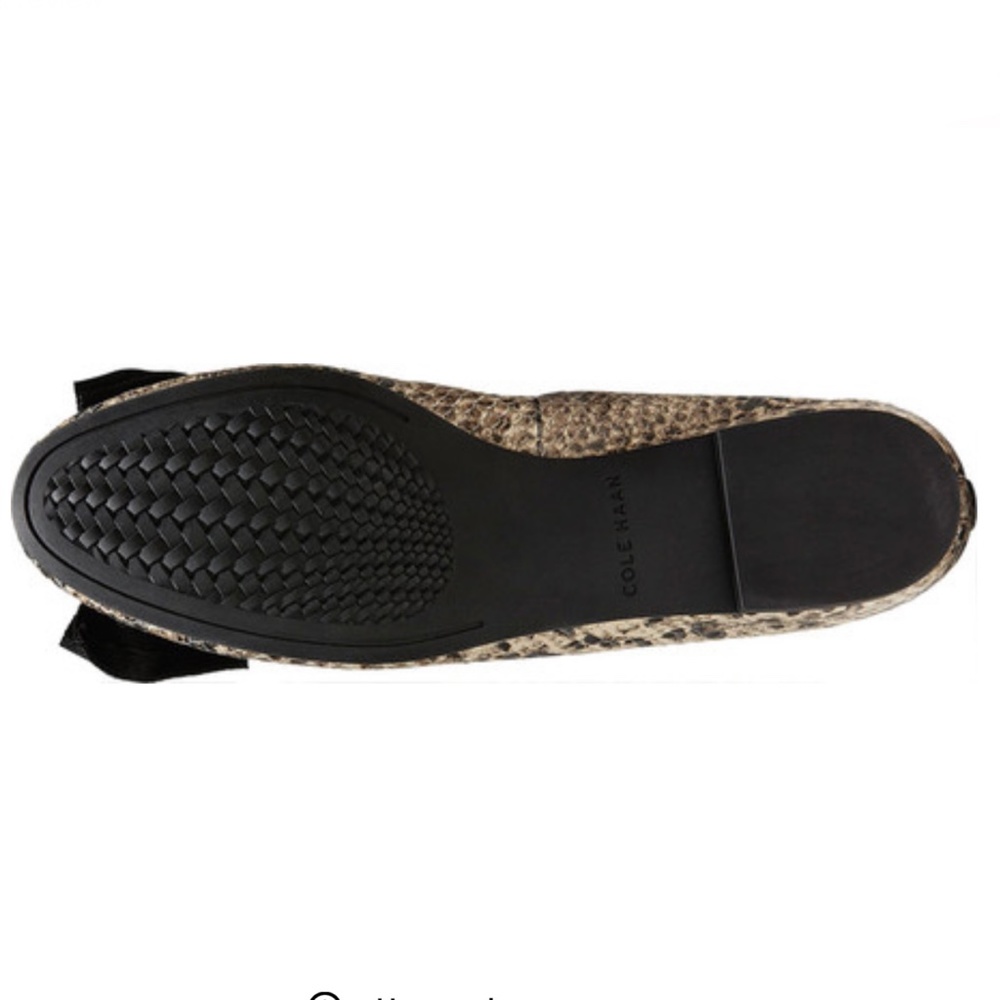 Cole Haan Tali Soft Bow Leather Snake Ballet Flat - Picture 5 of 14